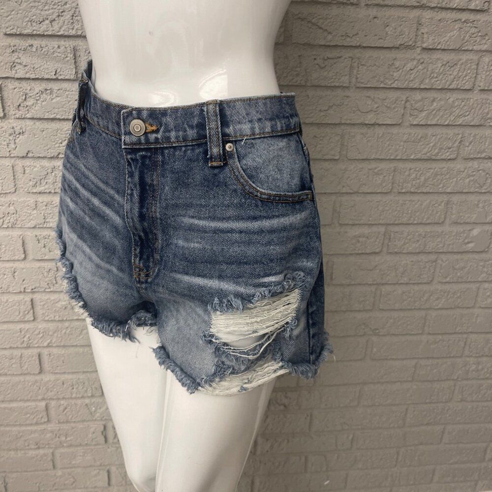 NoBo Girls High Rise Distress Denim Shorts Size 13 Juniors